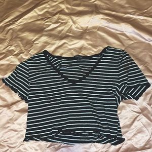 blacknwhite striped top. worn once.